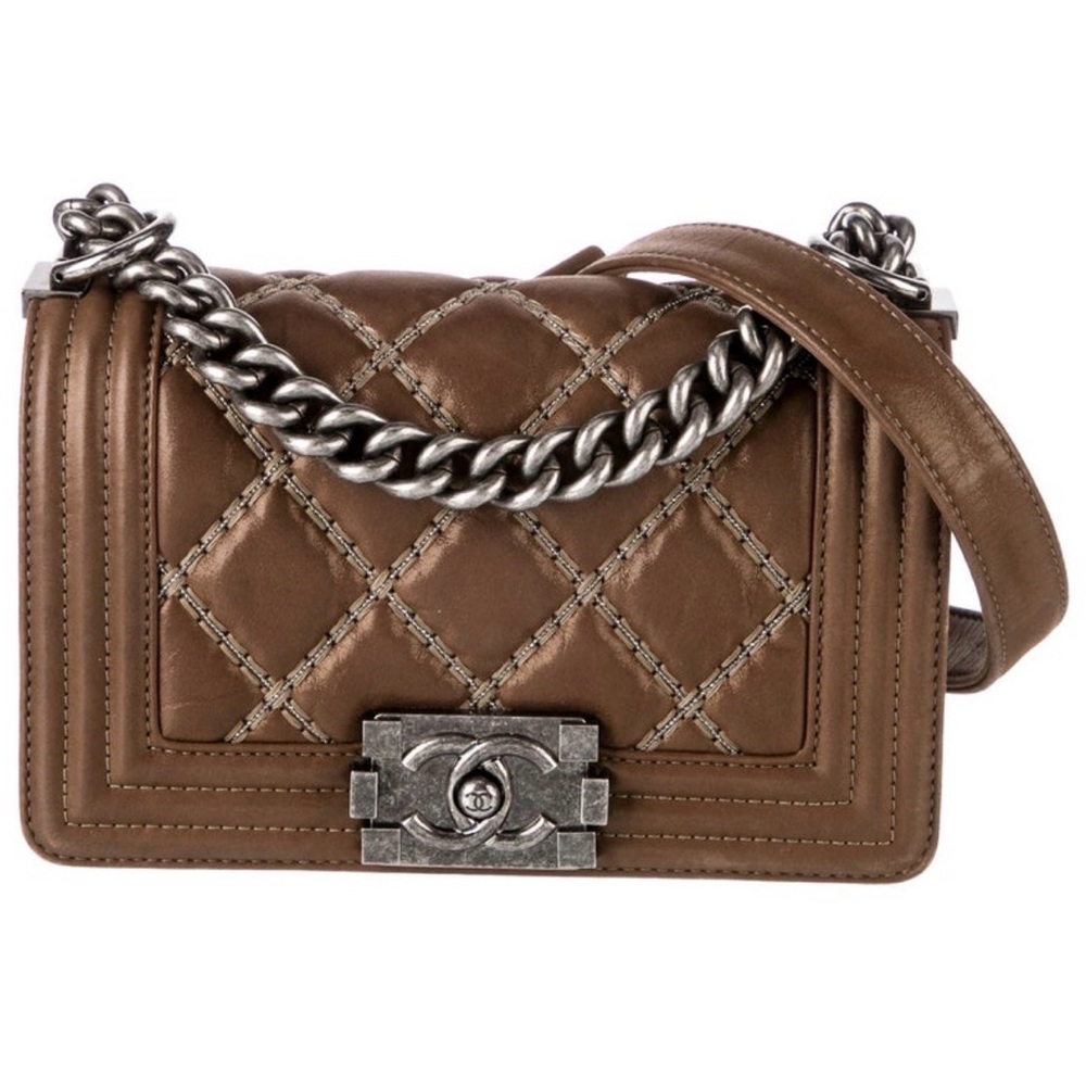 Chanel Tan Quilted Crossbody Bag